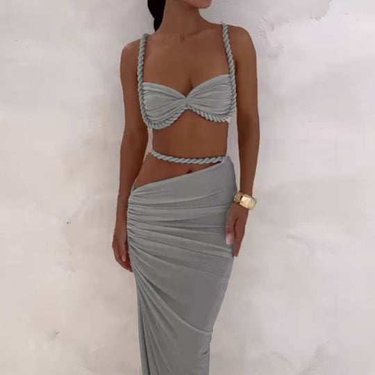 Damen Elegantes Wickelkleid mit raffinierten Rüschendetails und tailliertem Schnitt EB