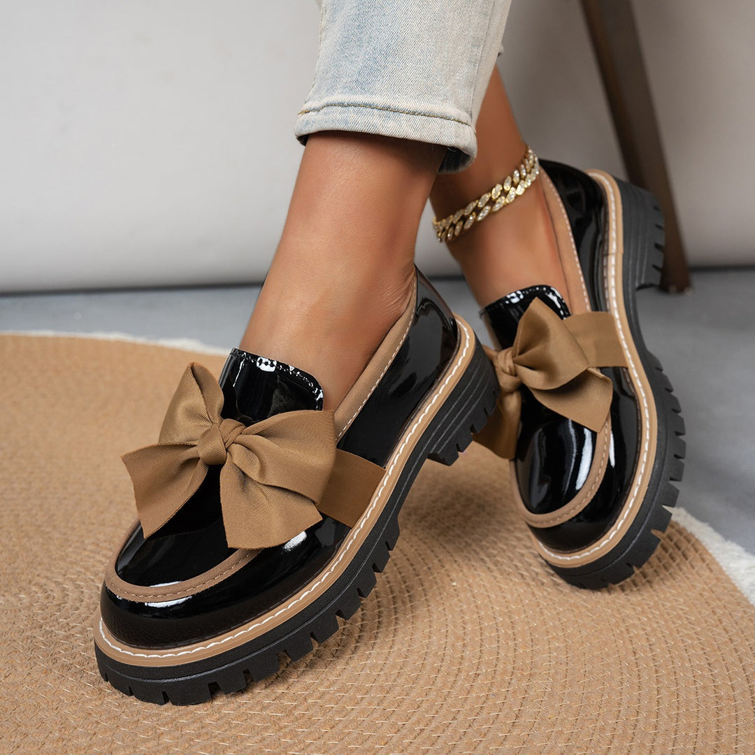 Damen modische Schnürschuhe mit großer Schleife EB