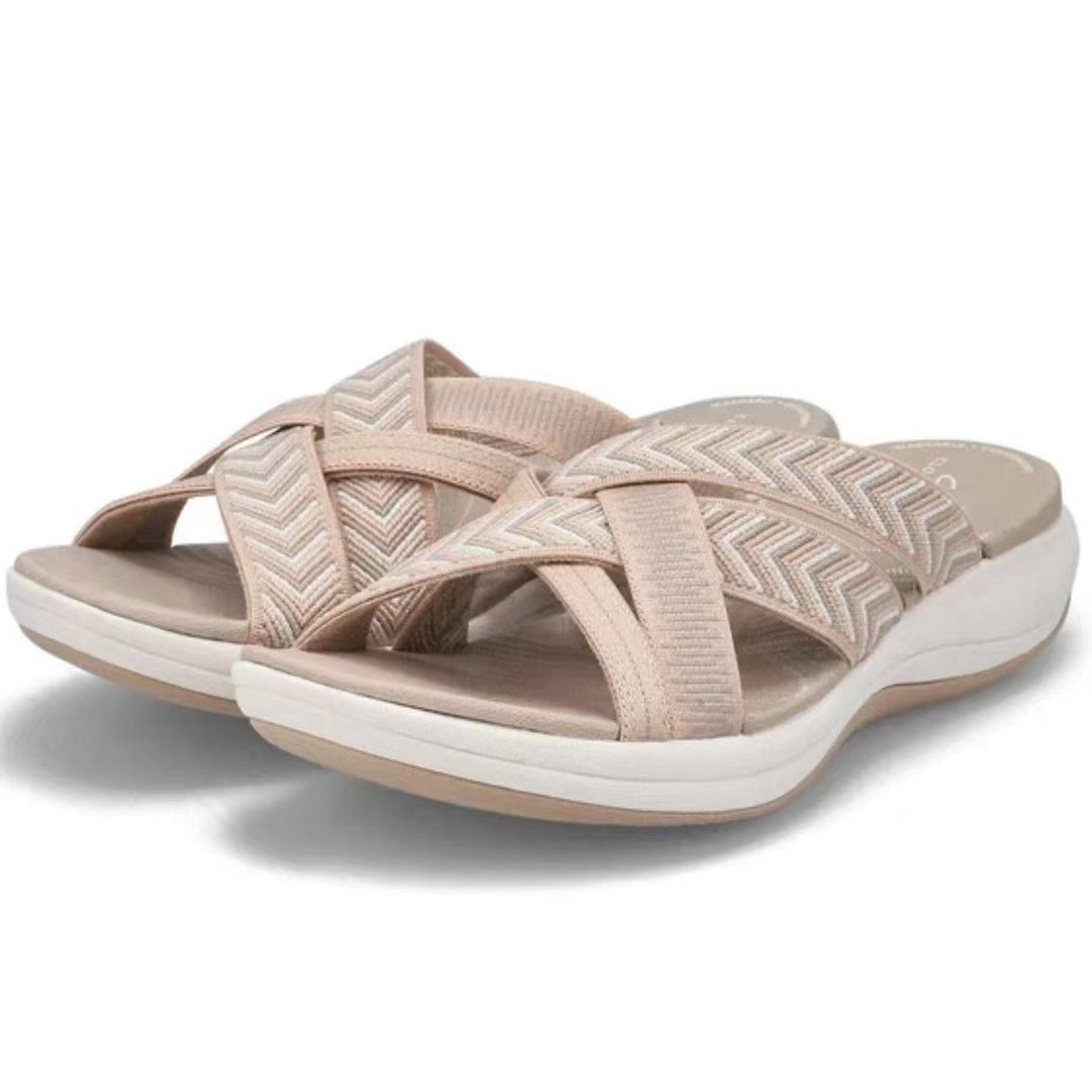 Damen flexible Riemchen-Sandalen mit anatomischer Fußbettung EB