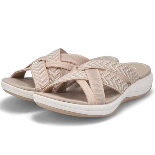 Damen flexible Riemchen-Sandalen mit anatomischer Fußbettung EB