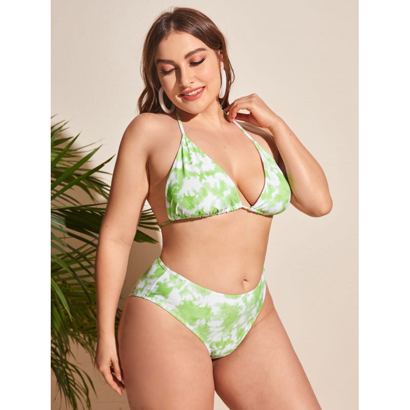 Damen Triangel-Bikini mit asymmetrischem Wickelrock EB