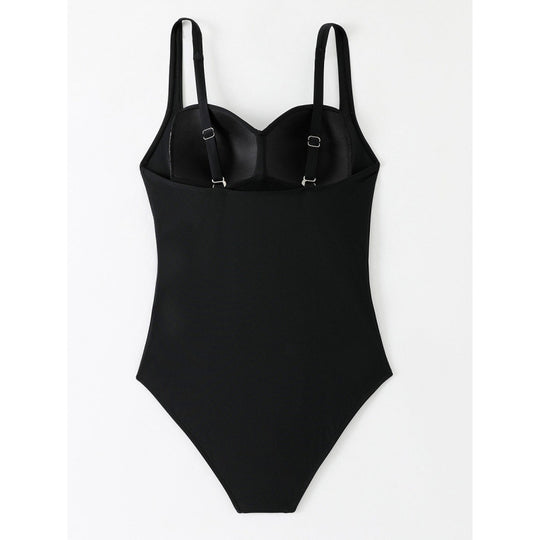 Damen Einteiliger Badeanzug mit figurformendem Schnitt und elegantem Neckholder EB
