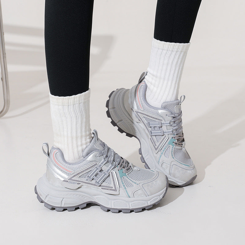 Damen Sportliche Lauf Sneakers mit atmungsaktivem Obermaterial und dämpfender Sohle EB