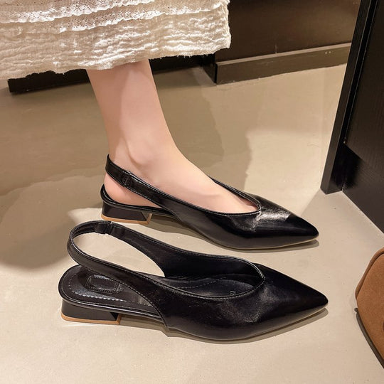 Damen Slingback-Pumps mit elegantem spitzen Design und modischem Blockabsatz EB