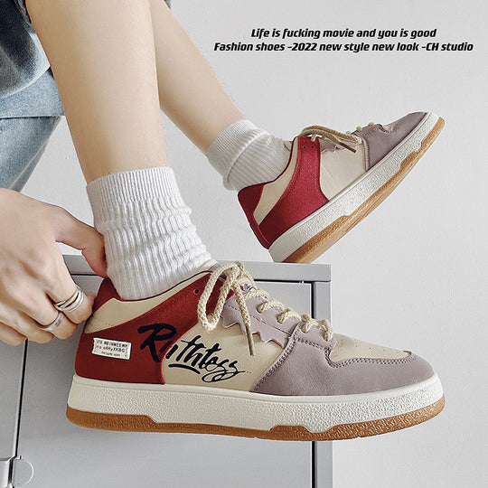 Damen Sneaker mit sportlichem Design und gepolstertem Kragen EB