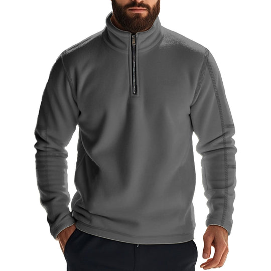 Herren Fleece-Pullover mit halbem Reißverschluss und atmungsaktiven Eigenschaften EB
