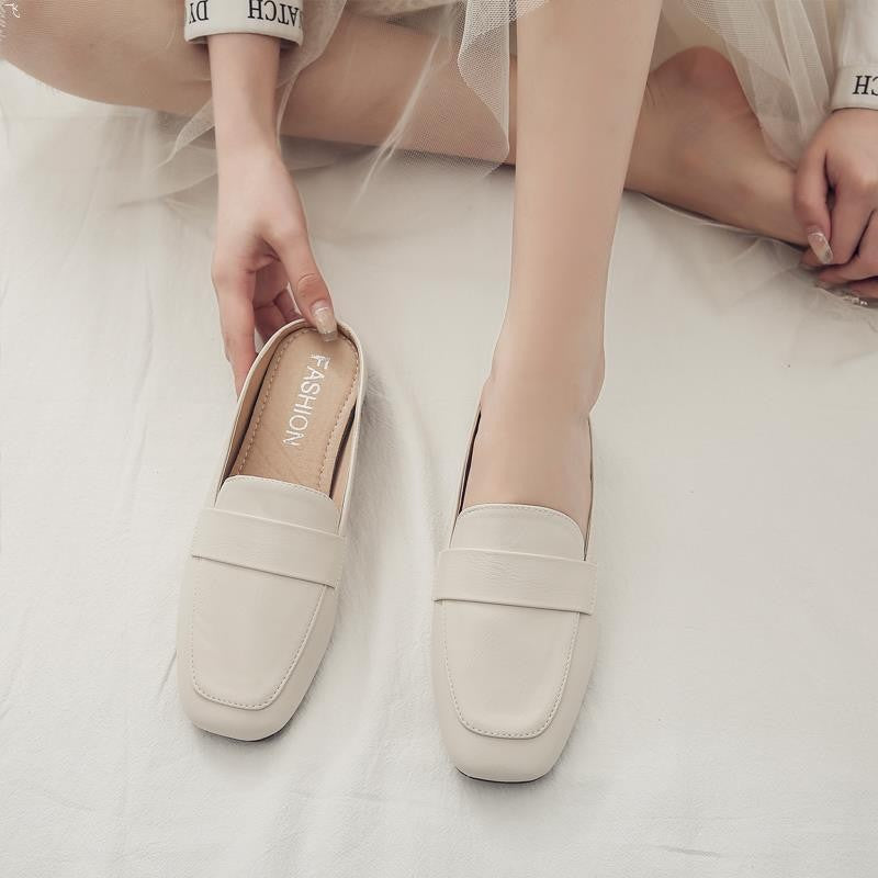 Damen elegante Slipper mit modischem Ledermuster EB