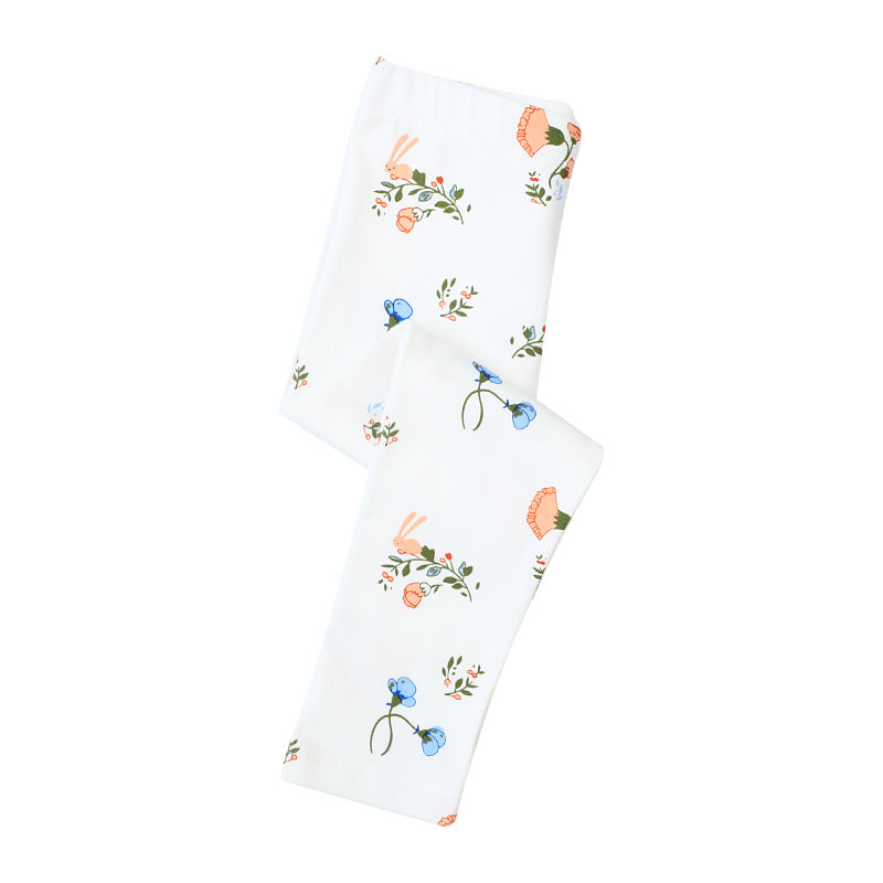 Mädchen Leggings mit floralem Muster EB