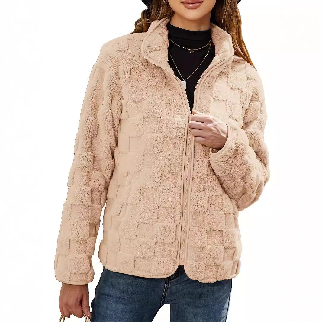 Damen kuschelige Fleecejacke EB