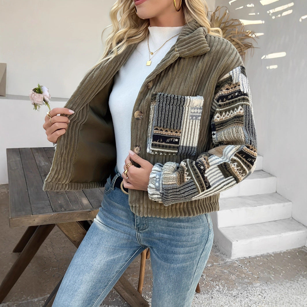 Damen Layered Strickjacke EB