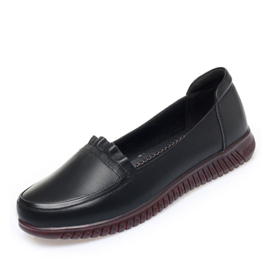 Damen Bequeme Mokassins mit elastischem Fußbett und elegantem Riemendesign EB