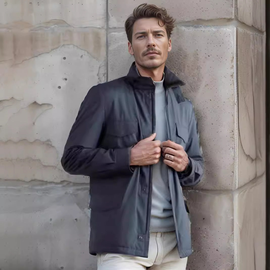 Herren funktionale Freizeitjacke im modernen Design mit praktischen Taschen EB