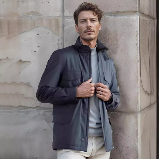 Herren funktionale Freizeitjacke im modernen Design mit praktischen Taschen EB