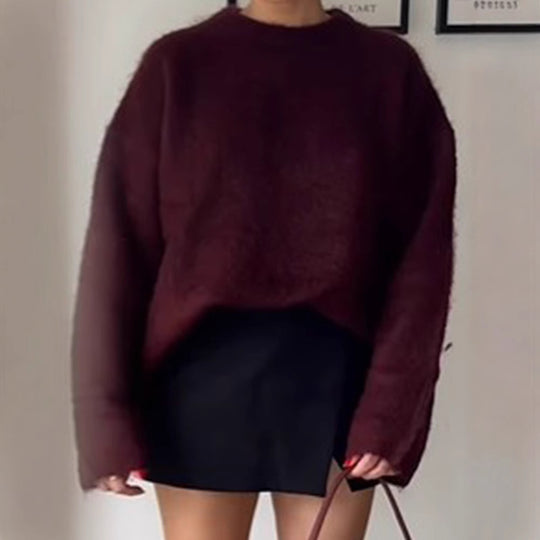Damen Oversized Pullover mit weichem Mohair-Mix EB
