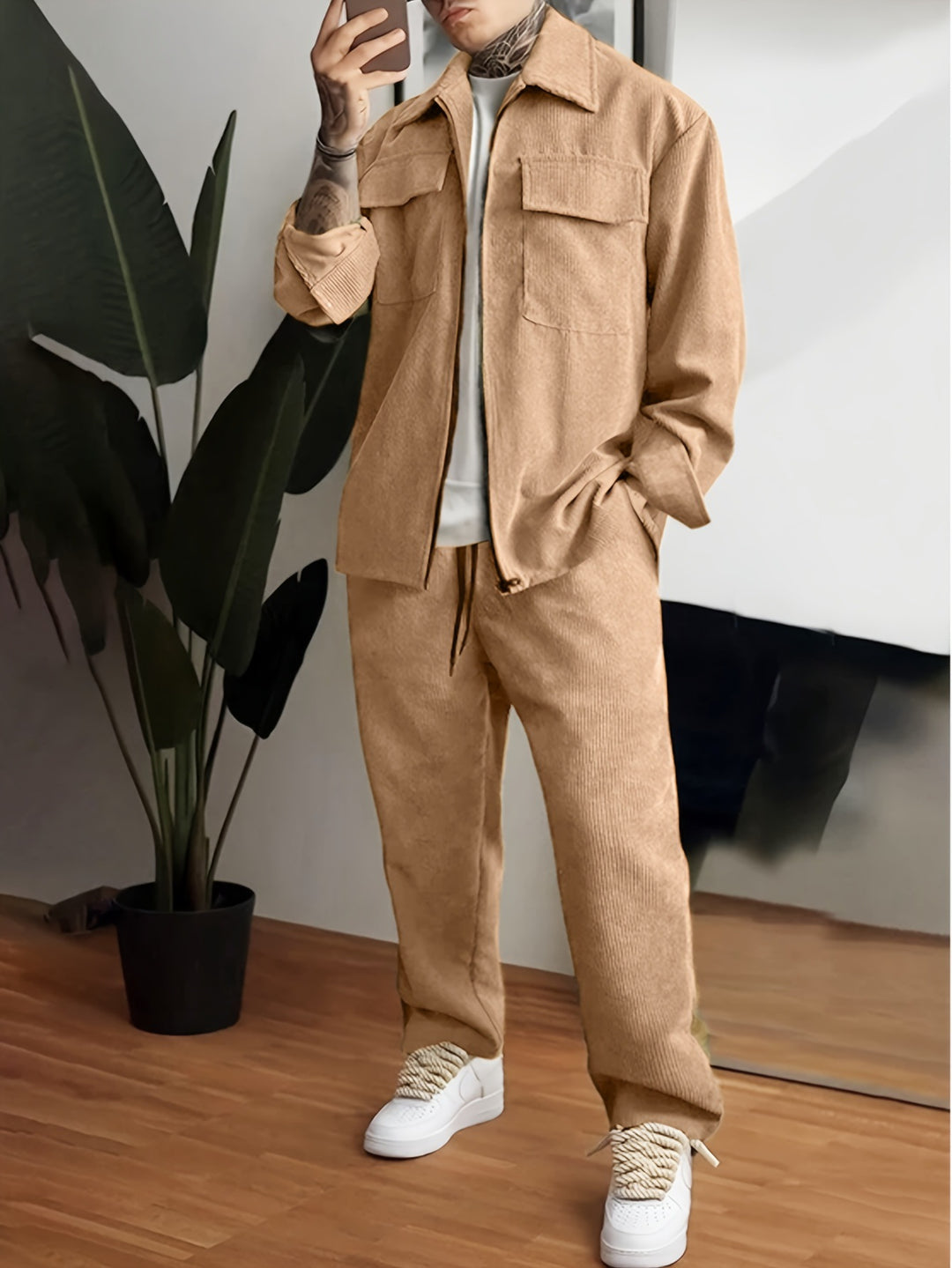 Herren Flanelljacke mit praktischen Taschen EB