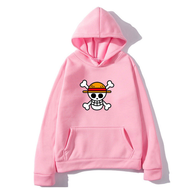 Damen Kapuzenpullover mit kreativem Piratenmotiv und bequemer Passform EB