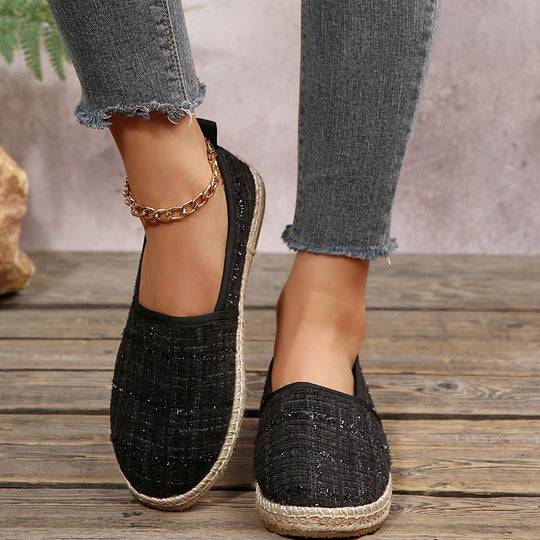 Damen Espadrilles mit rutschfester Sohle und anatomischem Fußbett EB