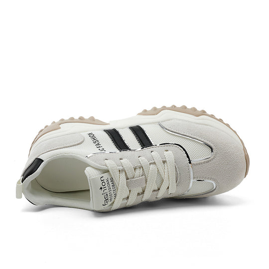 Damen Trendige Chunky Sneakers mit stabiler Gummisohle und atmungsaktivem Obermaterial EB