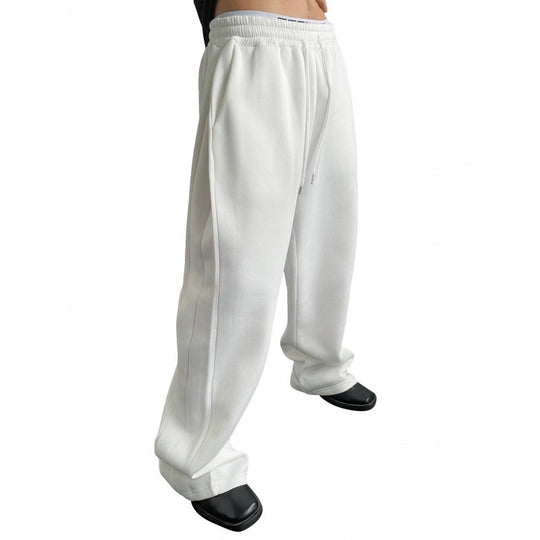 Damen nan weite Oversize Jogginghose mit tiefem Schritt, elastischem Bund und Kordelzug EB