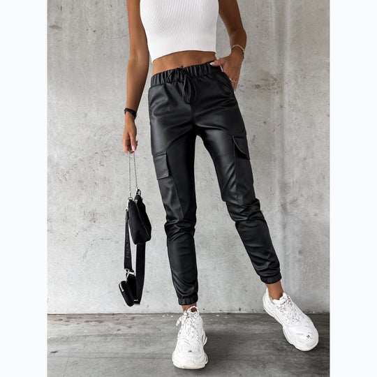 Damen Cargo-Hose mit flexiblem Bund und seitlichen Taschen EB
