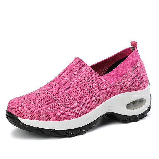 Damen Komfortable Slip-On Sportschuhe mit atmungsaktivem Obermaterial EB