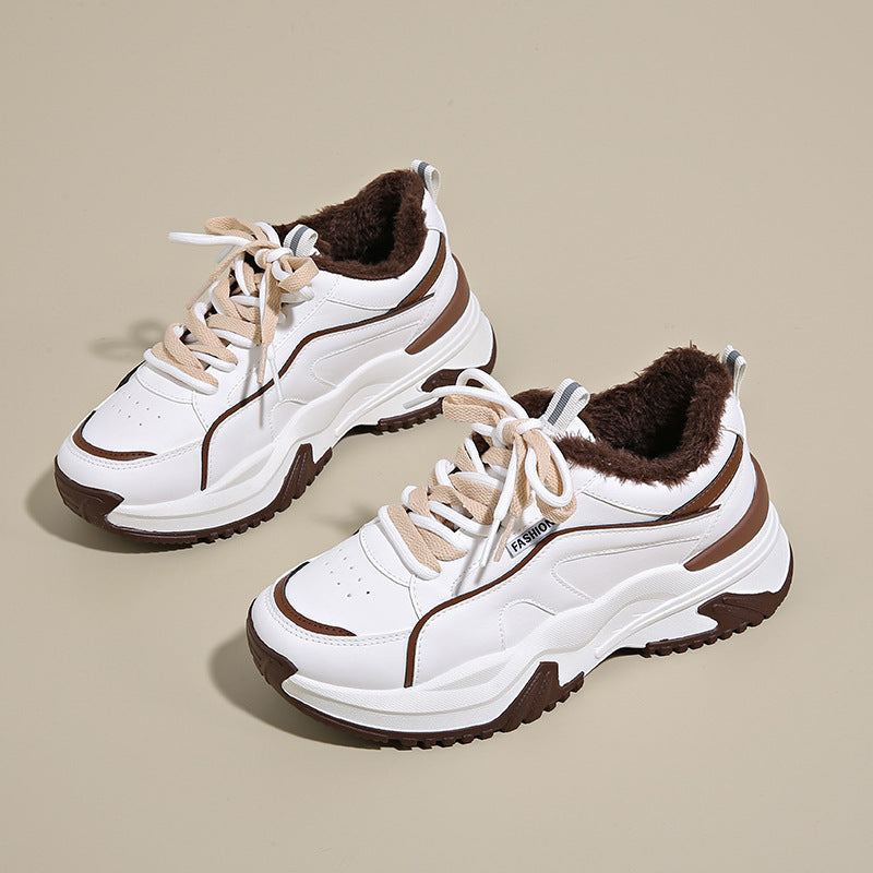 Damen Sportliche High-Top Sneakers mit kuscheligem Innenfutter EB