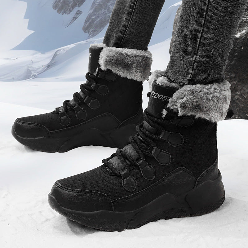 Damen isolierte Winterstiefel mit kuscheligem Futter und rutschfester Sohle EB