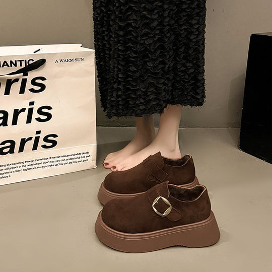 Damen modische Slipper mit bequemer Sohle und dekorativem Schnallenverschluss EB