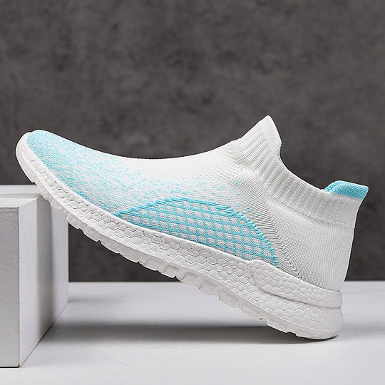 Damen Freizeit-Laufschuhe mit atmungsaktivem Strickdesign und rutschfester Sohle EB
