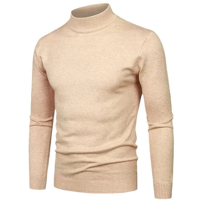 Herren Rollkragenpullover aus hochwertigem Strickmaterial mit feiner Textur EB