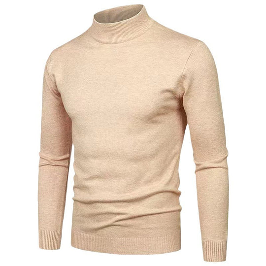 Herren Rollkragenpullover aus hochwertigem Strickmaterial mit feiner Textur EB