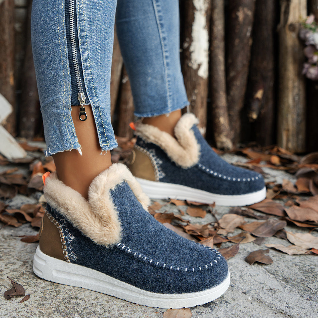 Damen Bequeme gefütterte Sneaker mit elegantem Klettverschluss und rutschfester Sohle EB