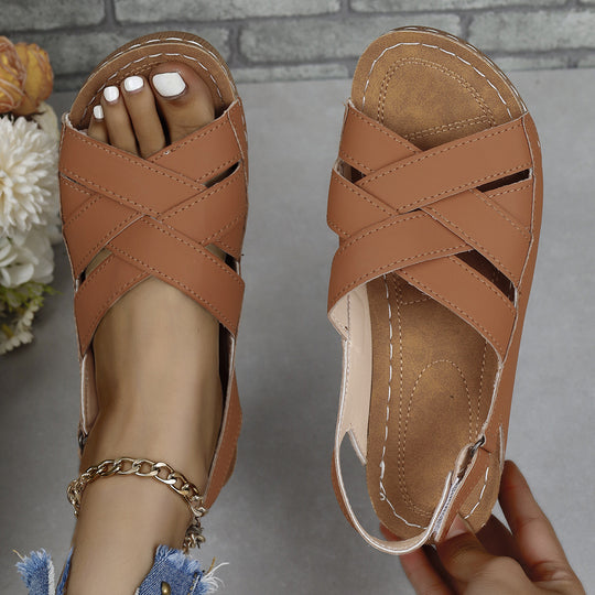Damen Komfortable Riemchensandalen mit anatomischer Fußbettung EB