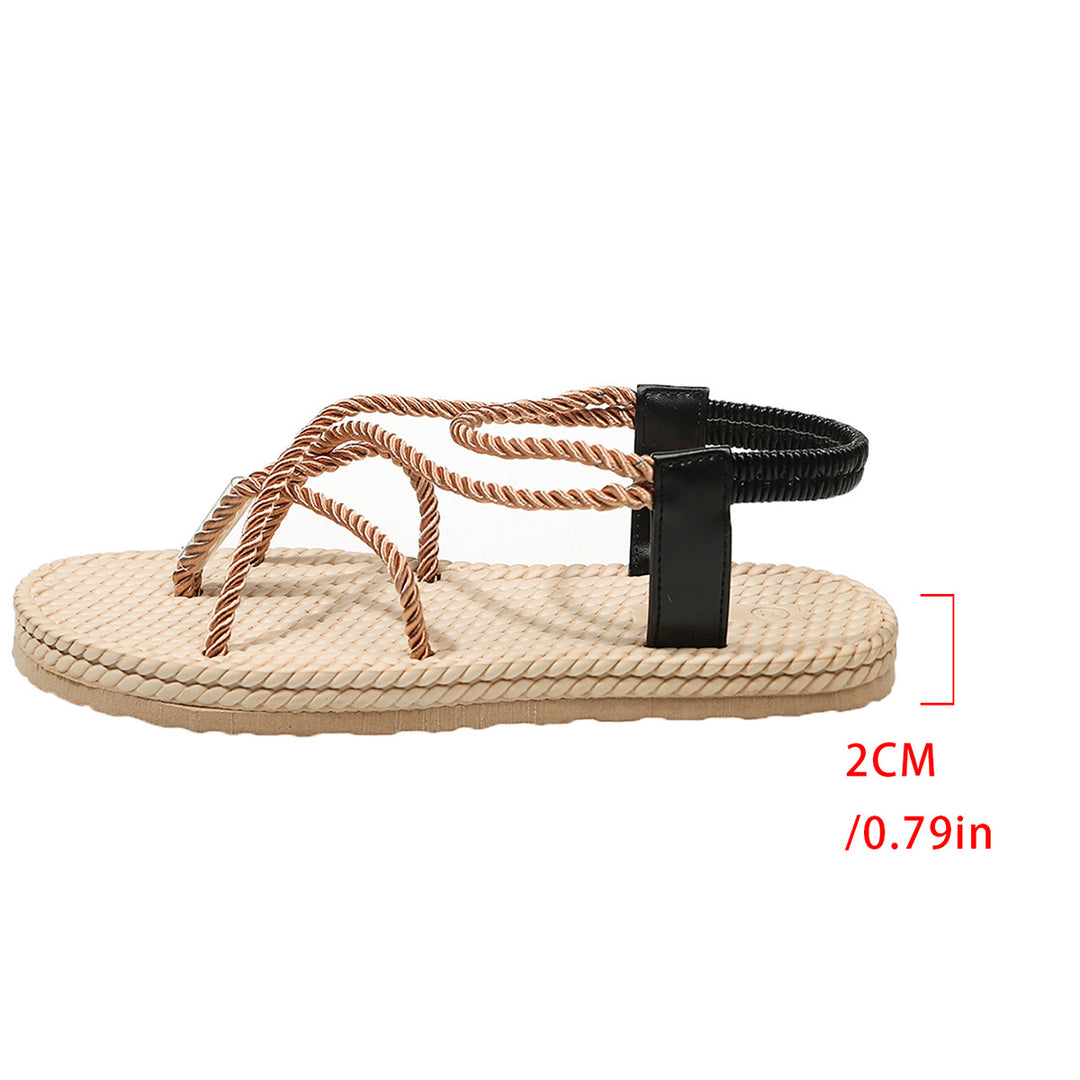 Damen Riemchensandalen mit dekorativem Geflecht EB
