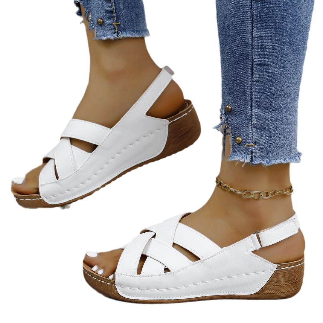 Damen bequeme Sandalen mit modischem Kreuzdesign EB