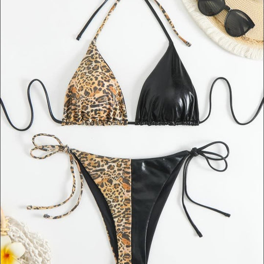 Damen Triangel-Bikini-Set mit raffiniertem Rüschendesign EB
