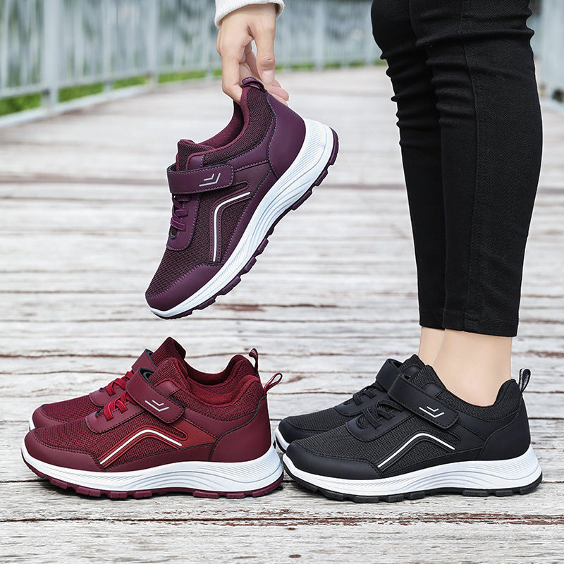 Damen Sportliche Sneakers mit verstellbarem Klettverschluss und atmungsaktivem Obermaterial EB