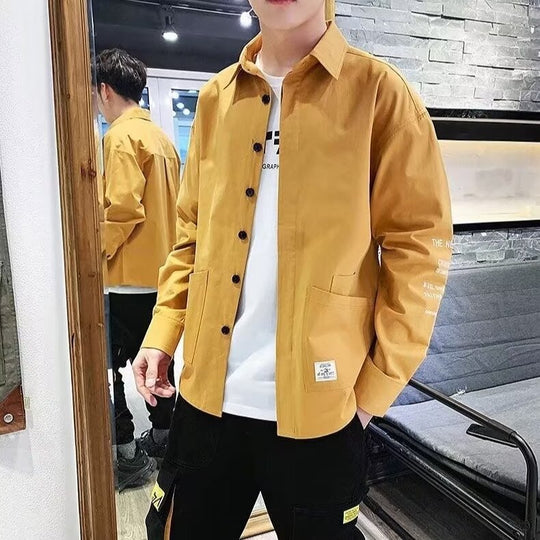 Herren lässige Utility-Jacke mit praktischen Taschen und stylischem Schnitt EB