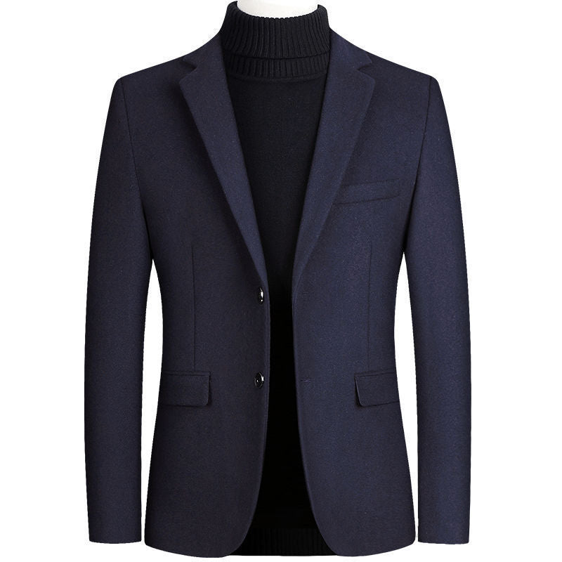 Herren eleganter Wollblazer im klassischen Schnitt mit feiner Textur EB
