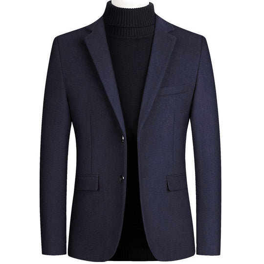Herren eleganter Wollblazer im klassischen Schnitt mit feiner Textur EB