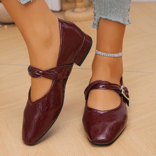 Damen Ballerinas mit dekorativer Schließe und elegantem Obermaterial EB