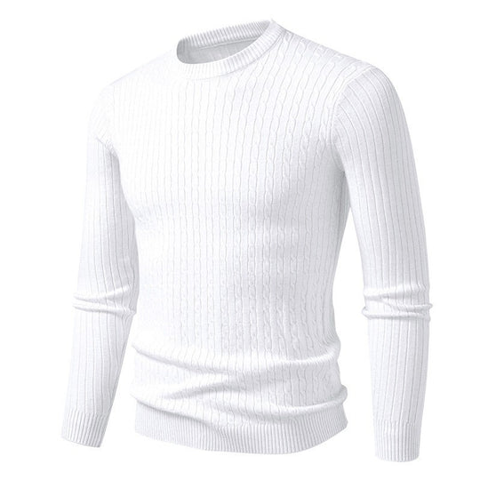 Herren Grobstrickpullover mit elegantem Zopfmuster EB