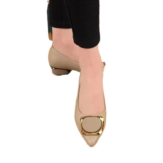 Damen elegante Ballerinas mit modischem Schmuckdetail EB