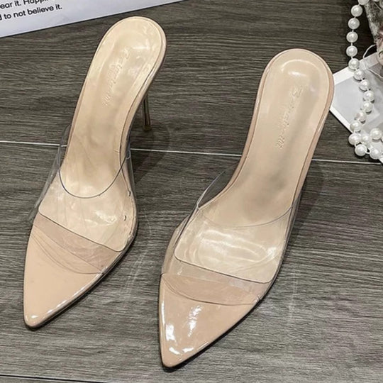 Damen transparente High Heel Sandalen mit elegantem Design EB