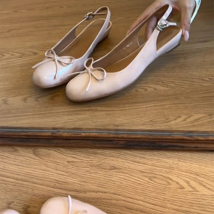 Damen Slingback-Ballerinas mit eleganten Schleifendetails EB