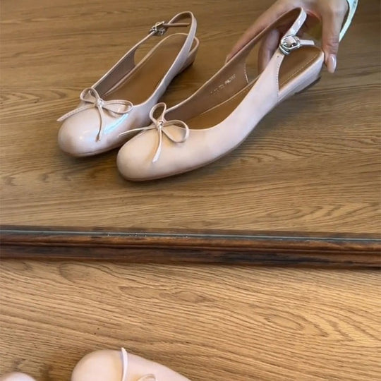 Damen Slingback-Ballerinas mit eleganten Schleifendetails EB