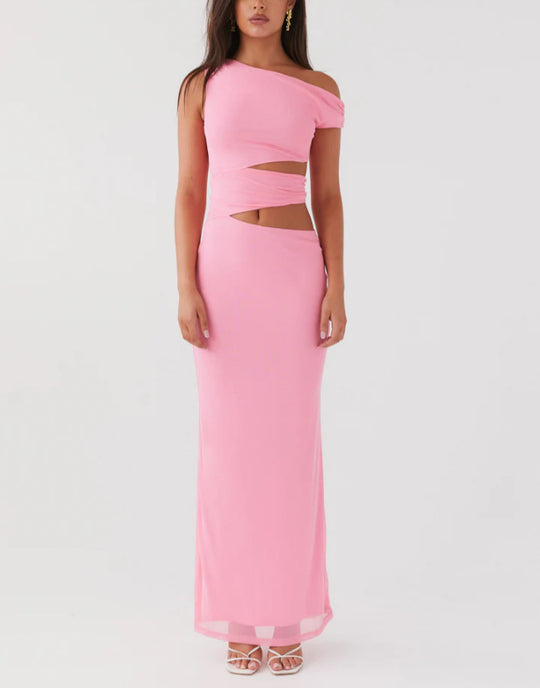 Damen Elegantes Maxikleid mit raffinierten Cut-Out-Details und figurbetontem Schnitt EB