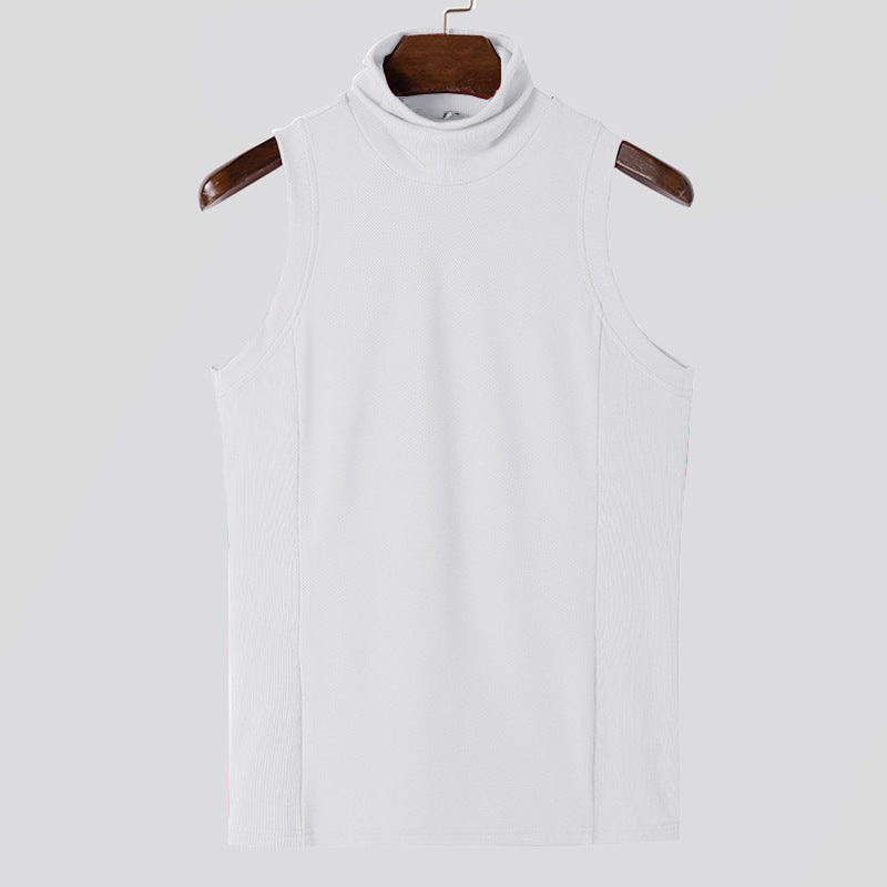 Damen ärmelloses Sporttop mit hochziehbarem Kragen EB
