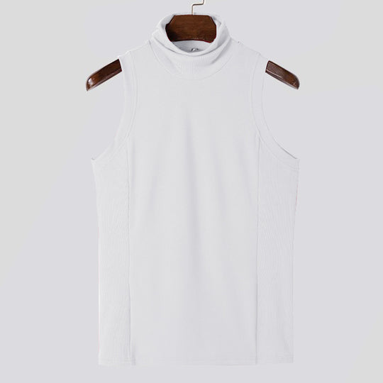 Damen ärmelloses Sporttop mit hochziehbarem Kragen EB