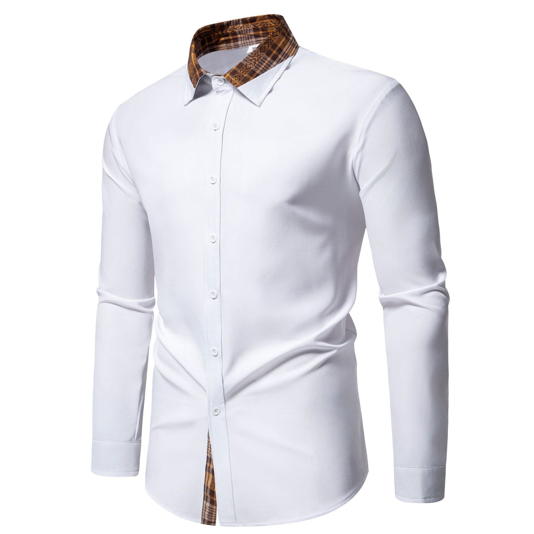 Herren Langarmhemd mit modernem Karo-Detail und bequemem Schnitt EB